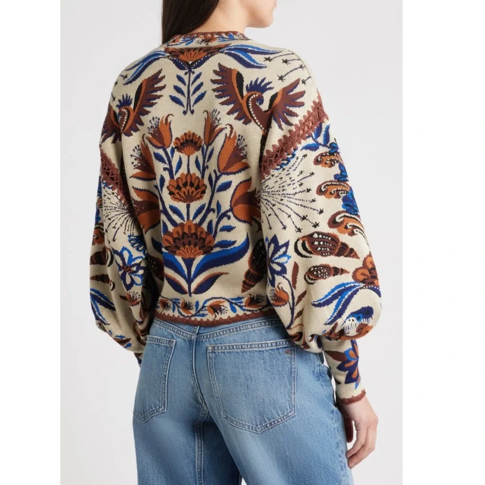 FARM Rio Sand Nature Land Cardigan Size XS NWT - Picture 4 of 16